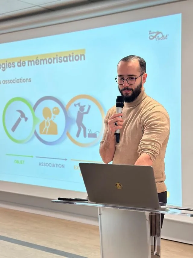 Oussama Belbecir en séance, stratégies de mémorisation